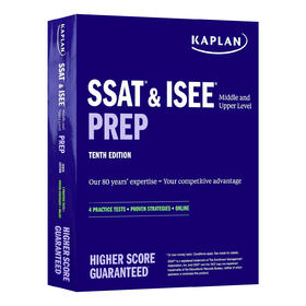 卡普兰SSAT和ISEE中高级备考策略 新版 英文原版 SSAT & ISEE Middle & Upper Level Prep 2021 & 2022 美国中学入学考试 英文版