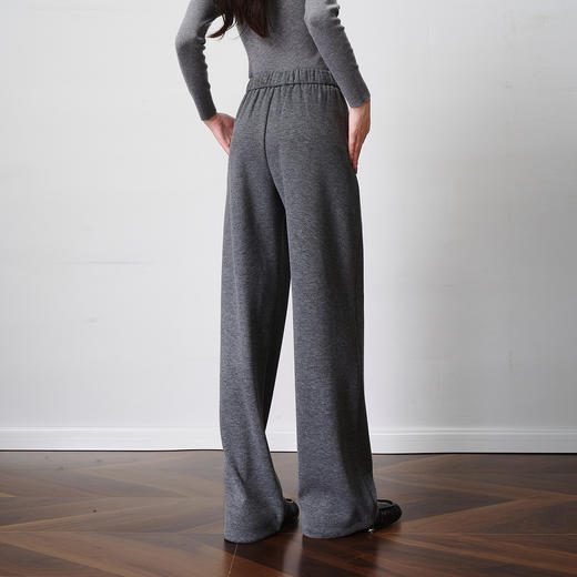 OLrain欧芮儿2025新款女秋季休闲针织宽松直筒裤松弛感裤子长裤 商品图3