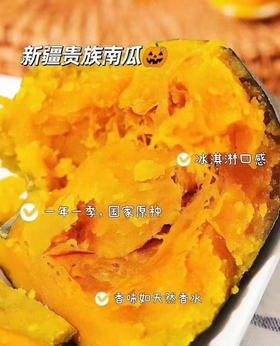 新疆贵族南瓜升级版『法拉栗瓜』塔克拉玛干沙漠+天山雪水里生长，新疆农大育种，试种5年成功，不打药，草里找瓜，全靠天收，糖化后发货，到手就吃，最高甜度25！7斤/箱，两个