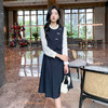 奢姿大码女装2025秋季减龄木耳领时尚裙子胖妹妹假两件拼接连衣裙9953891116 商品缩略图4