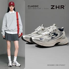 ZHR【情侣同款】厚底增高老爹鞋2025秋季新款男女金属风休闲鞋