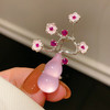 新中式福禄花朵粉色滴油葫芦胸针胸花 商品缩略图0