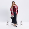 【国风系列】三彩2025新款酒红水墨晕染时髦外搭披肩保暖流苏松弛 商品缩略图3