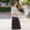 【预售3天】优雅风镂空针织罩衫套装裙2025早秋新款系带收腰吊带裙两件套ABS25128 商品缩略图3