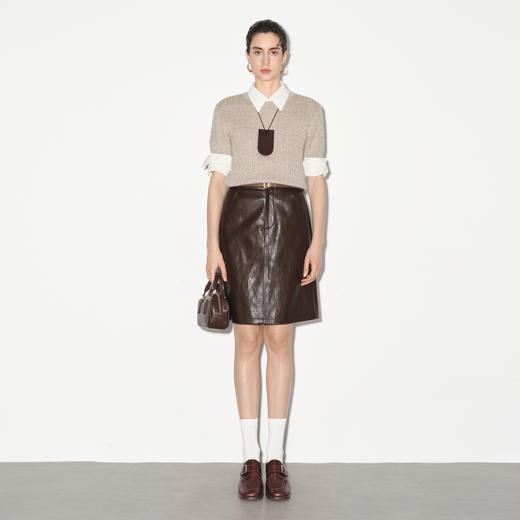 【商场同款】伊芙丽春秋舒适百搭套头短袖毛衫1G2130761 商品图1