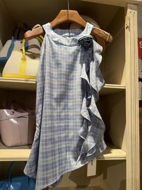 【门店同款】ENJOY夏季“夏日番情”飘带格纹上衣 163300817