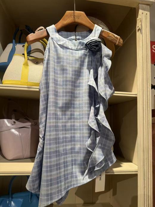 【门店同款】ENJOY夏季“夏日番情”飘带格纹上衣 163300817 商品图0