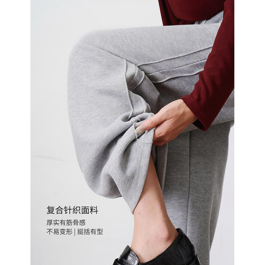 OLrain欧芮儿宽松休闲小刀裤女秋季2025新款松紧腰抽绳阔腿裤长裤 商品图2