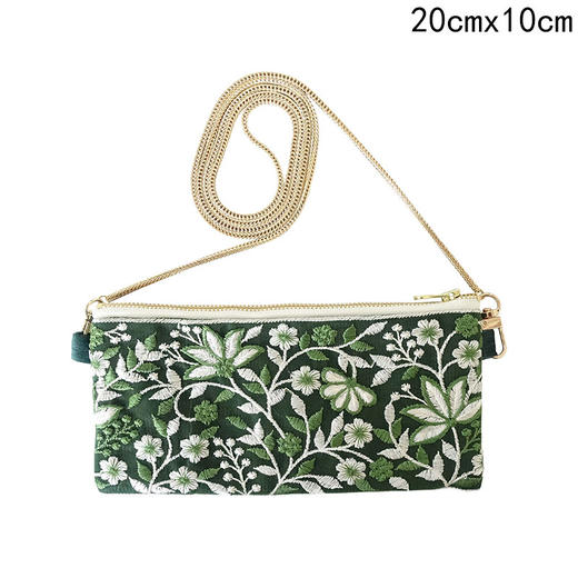 HUJI祤集横版链条斜挎包OrientMarket刺绣天鹅绒 商品图12