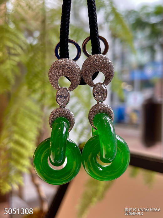 老坑帝王绿双环耳坠【5051308】具体价格微信咨询 商品图5
