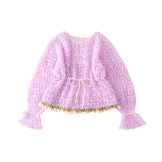 苏苏姐家铃兰马海上衣手工DIY钩针毛线团套头毛衣马海毛材料包 商品图4