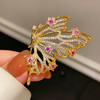 韩版蝴蝶彩色锆石胸花翅膀西装大衣别针 商品缩略图1