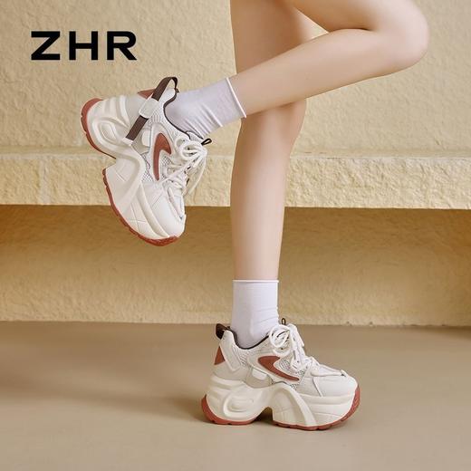 【男女同款】ZHR厚底增高老爹鞋女运动休闲鞋情侣百搭鞋减震耐磨 商品图5