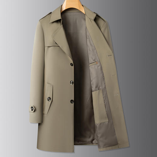 【DXS】大依优型大码男装长款风衣经典中长款夹克男士大码行政外套秋季新款肥佬 商品图3