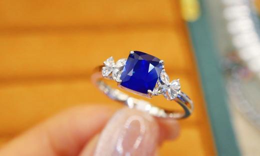 1c刻面t蓝宝石戒指 商品图1