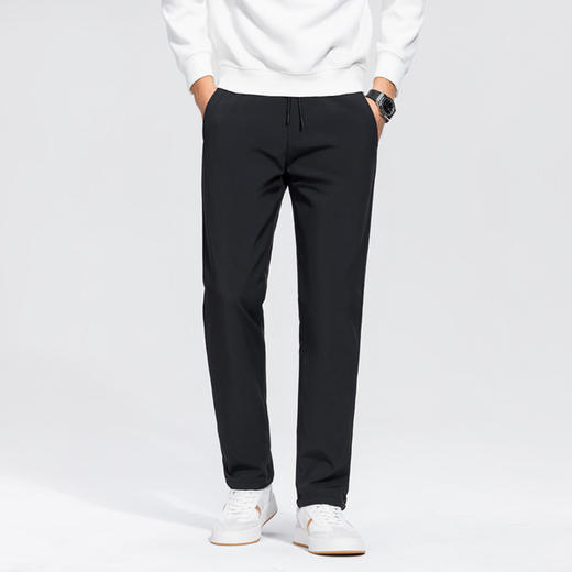 【鸭绒裤】罗蒙男士冬季羽绒裤保暖白鸭绒松紧裤腰不起球抗皱舒适直筒长裤 商品图1