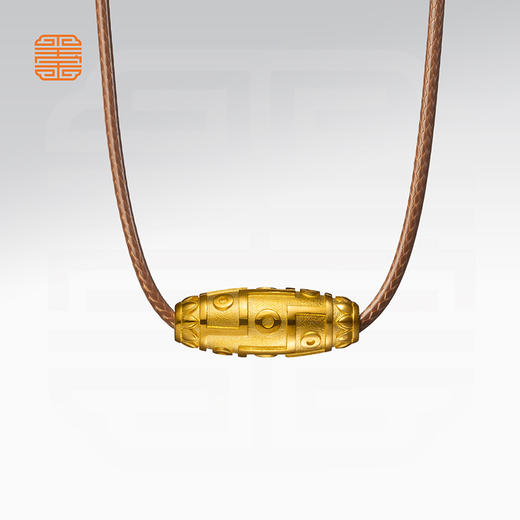 玺匠金铺《足金九眼天珠》足金9999 黄金吊坠项链 商品图3