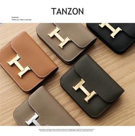 H家slim腰包，全手工缝制，原厂ep掌纹皮，全钢镀金五金！（MM）