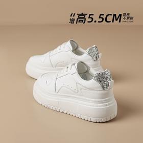 ZHR则则厚底增高小白鞋女2025新款透气网洞运动鞋百搭轻便休闲鞋