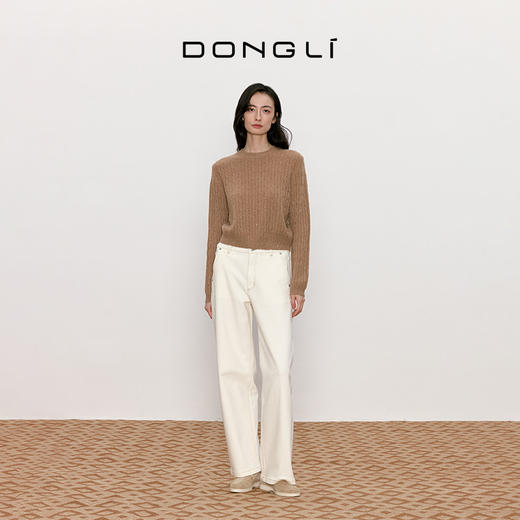 东黎 • 我不被驯化 星河入梦 山羊绒女士秋季圆领绞花套衫 4A97 商品图1