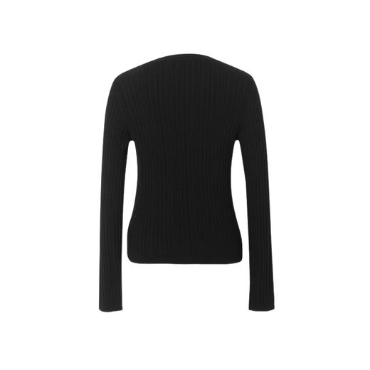 【商场同款】麦檬春秋气质修身撞色毛衫开衫5F8133051 商品图4