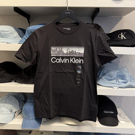 Calvin Klein /CK 男士春夏纯色图案字母印花休闲透气短袖T恤 商品图3