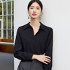 IWY/黑色V领职业衬衫女气质百搭衬衣工装高级感教资面试职业装25B755 商品缩略图6
