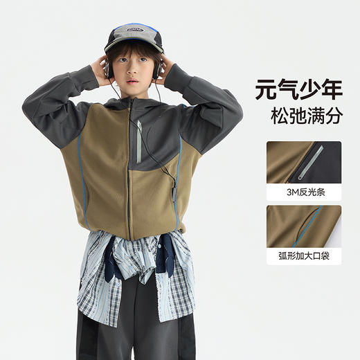 漫画家【空气层外套】校园户外居家撞色耐磨空气层卫衣外套 商品图2