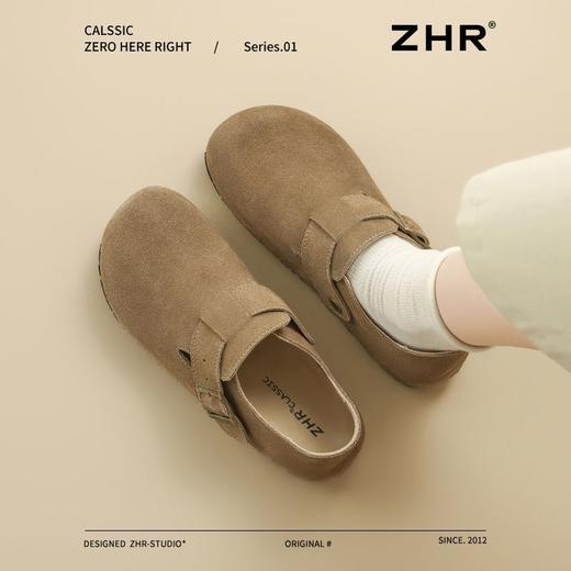 ZHR则则【反绒牛皮】勃肯鞋女百搭一脚蹬懒人鞋女新款复古单鞋女 商品图7