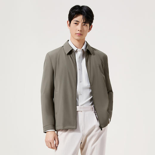 【经典翻领茄克】柒牌男装易打理夹克秋季休闲通勤夹克衫外套男129K70050 商品图1