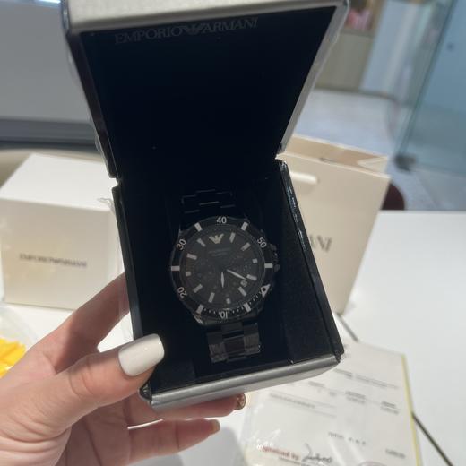 G349阿M尼 腕表 石英机芯 陶瓷表带 43mm 黑色表盘 男表 商品图2