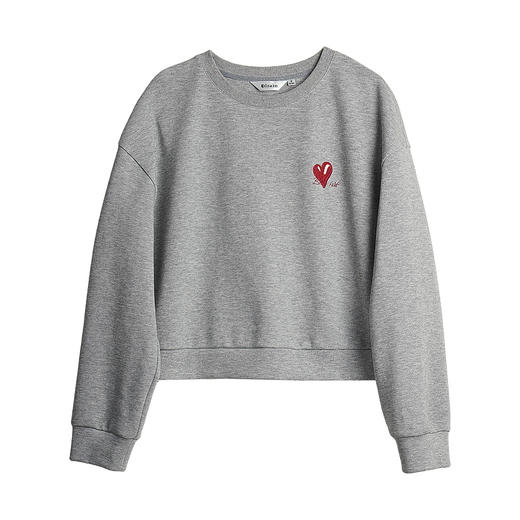 OLrain欧芮儿法式灰色套头卫衣2025秋季新款简约通勤时尚百搭上衣 商品图3