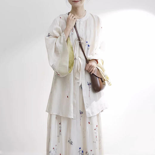 裁缝学苑AQ526明制圆领对襟大袖衫半裙套装纸样女装长衫半身裙服装打板 商品图4