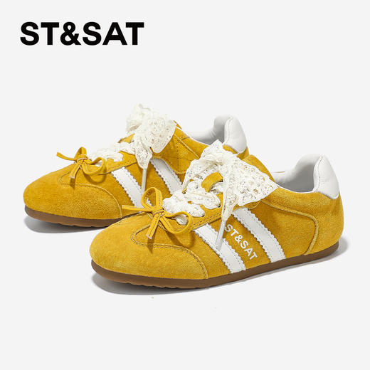 【童鞋】星期六芭蕾风精致蕾丝鞋带软底女童德训鞋SSD3192U30 商品图13