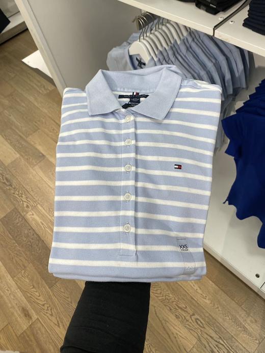 Tommy Hilfiger/汤米 女士五粒扣修身刺绣小标条纹透气短袖POLO衫 商品图3