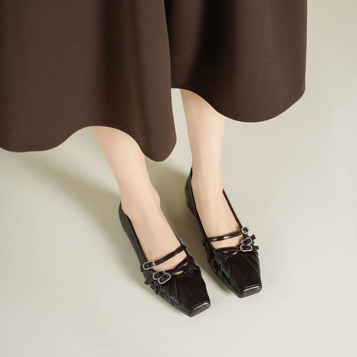 Westory2025年秋季平跟方头芭蕾风单鞋休闲浅口单鞋S25CE76721 商品图3