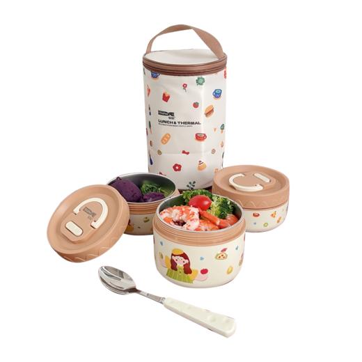 易铂芝士圆饭盒三件套(送芝士勺和保温袋)芝士控狂喜🧀颜值直接封神​ 商品图1