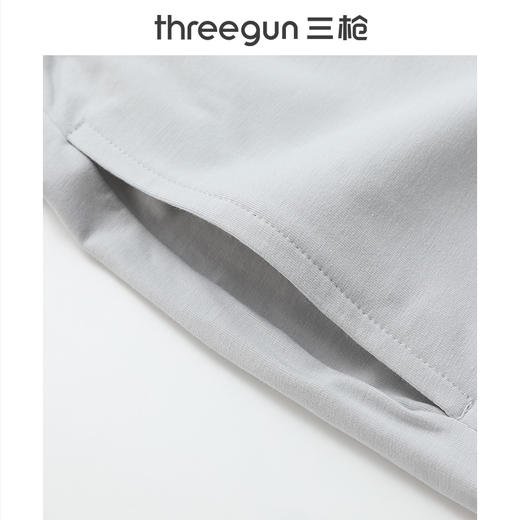 Threegun三枪 柔棉翻领开襟男士家居套-T80089D02 商品图8