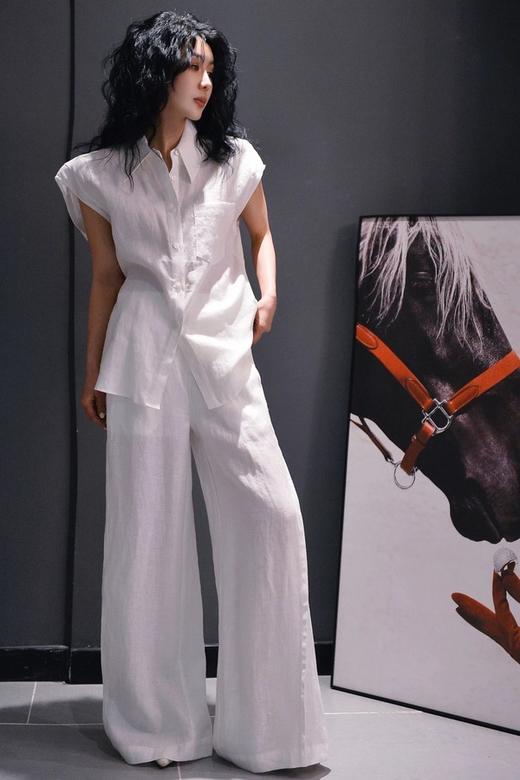 LNNNS 白色休闲百搭衬衫长裤套装 21132 商品图1