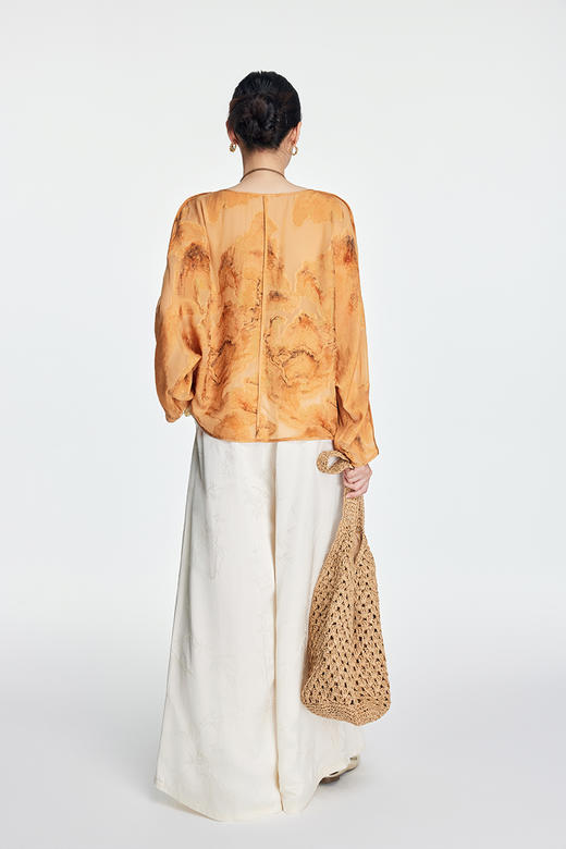 【预售7天内发货】凯喜雅【云山墨】 圆领长袖上衣 商品图5