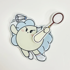 海珠是个岛运动冰箱贴-羽毛球