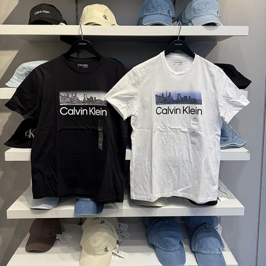 Calvin Klein /CK 男士春夏纯色图案字母印花休闲透气短袖T恤 商品图0