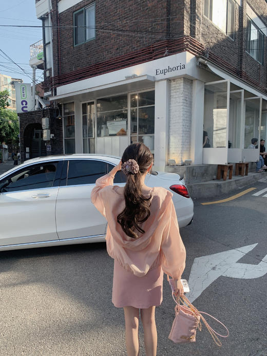 金蘑菇菇 夏日法则 连帽版防晒天丝衬衫 商品图5