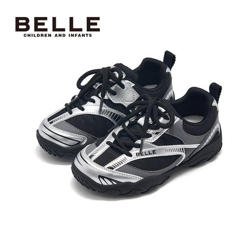 3-5天发货【舒适童鞋 | BELLE百丽2025秋季新款童鞋合集】加固宽楦鞋头，给孩子脚趾足够的活动空间，减震鞋底设计不易累脚，款式时尚百搭，低调中带着高级感，轻松搭配各种衣服，一双解锁全场景 商品图7