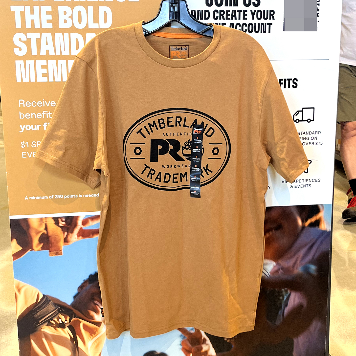 Timberland/添柏岚 PRO 男士夏季纯棉胸前印花透气休闲短袖T恤