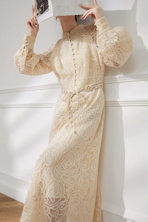 Le Malene 花纹镂空优雅气质连衣裙 21124 商品图5