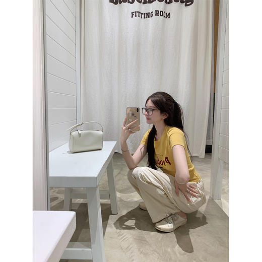 金蘑菇菇 少女心研究所 / 正肩字母t与空气工装裤 商品图4