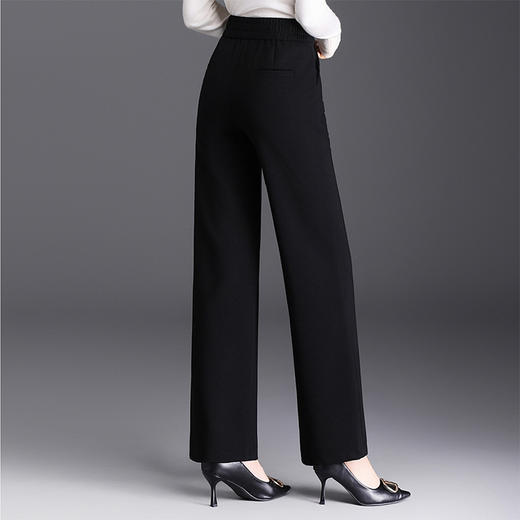 QYM 2582-Y窄版直筒阔腿裤高腰休闲裤 商品图2