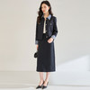 「高货sh」全新升级【铂金会员441/天猫599/差价158】(99408)洛诗琳秋季条纹拼接小西服外套高腰直筒半身裙两件套女 商品缩略图1