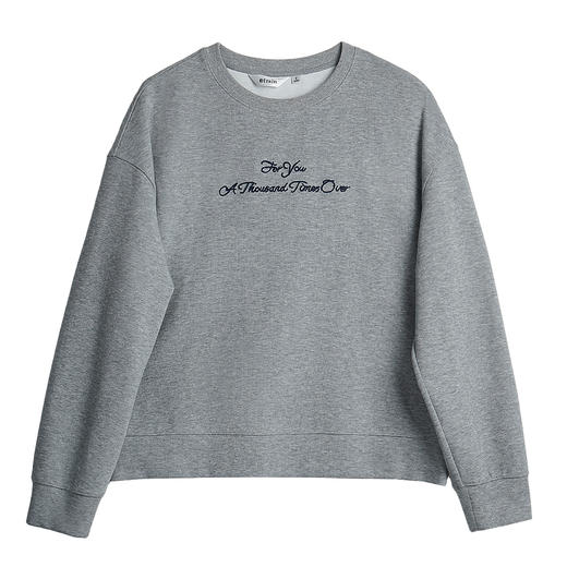 OLrain欧芮儿休闲字母刺绣宽松显瘦卫衣女秋季2025新款圆领上衣 商品图2